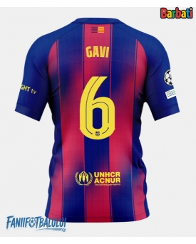 Barcelona Paez Gavi #6 Tricou Fotbal Replică 2025-26 Barbati Acasa